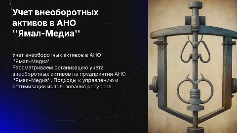 Организация учета внеоборотных активов в АНО "Ямал-Медиа"