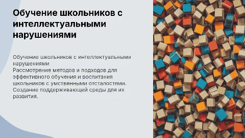 Обучение и воспитание школьников с умственной отсталостью