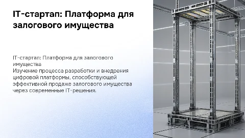 Разработка IT-стартапа для продажи залогового имущества