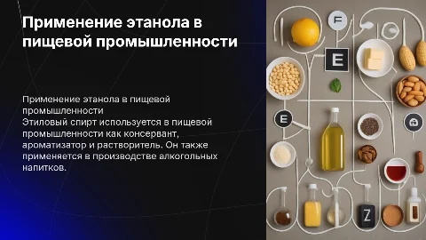 применение этилового спирта в пищевой