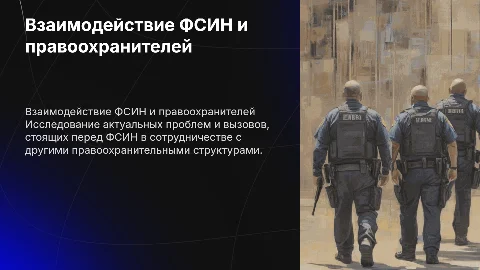 Проблемы взаимодействия ФСИн с другими правоохранительными органами