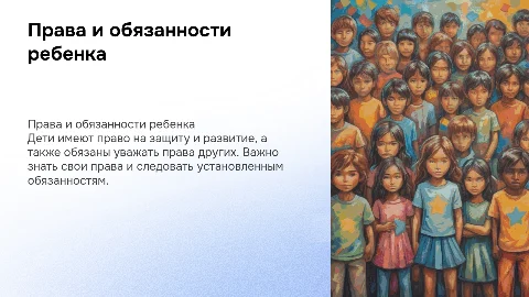 Про права и обязаности ребенка
