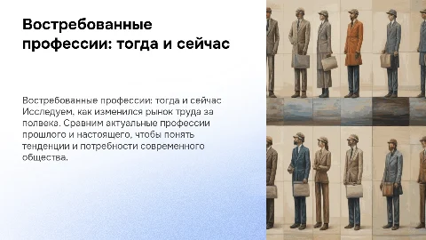 НАИБОЛЕЕ ВОСТРЕБОВАННЫЕ ПРОФЕССИИ СЕГОДНЯ И 50 ЛЕТ НАЗАД