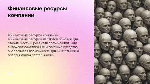 Финансовые ресурсы организации