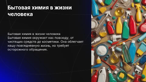 презентация на тему бытовая химия в жизни человека