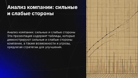 Презентация с таблицами: сильные и слабые стороны компании