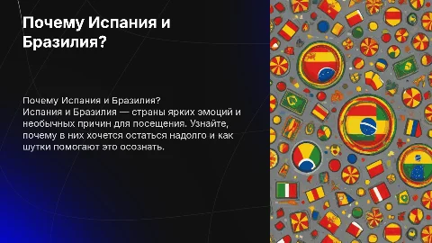 причины прибывания в испании и бразилии в шуточном виде