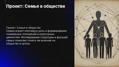 Проект "Семья как ячейка в обществе"
