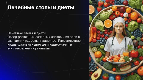 лечебные столы и диеты пациента