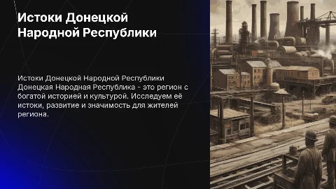 Истоки моей родины. Презентация про Донецкую Народную республику