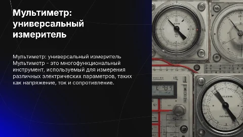 Мультиметр универсальное средство измерений