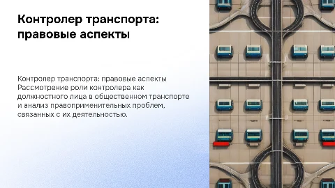 Контролер общественного транспорта: правоприменительные проблемы