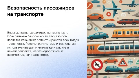 безопасность пассажиров на различных видах транспорта