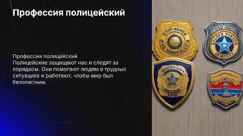 Профессия полицейский для детей детского сада