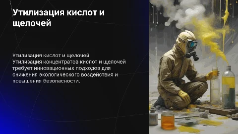 утилизация концентрированных растворов кислот и щелочей