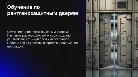 Обучение по рентгенозащитным дверям для отдела продаж