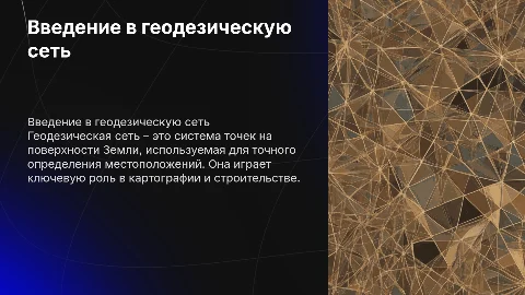 Геодезическая сеть