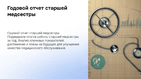 Годовой отчет старшей медсестры