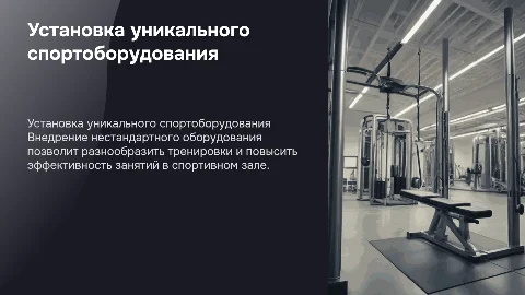 Внедрение нестандартного оборудования в спортивный зал