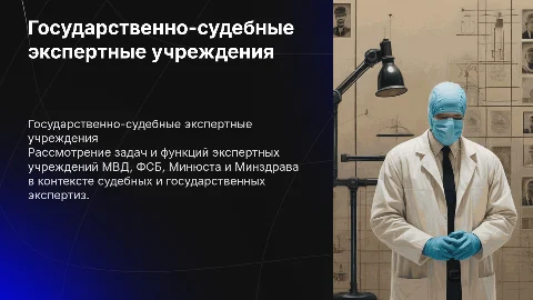 Государственно-судебные экспертные учреждения: задачи и функции