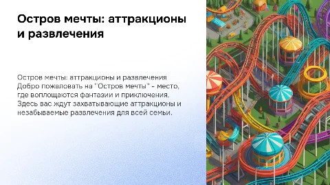 Остров мечты (аттракционы и развлечения)