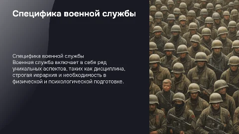 Военная служба и ее специфика