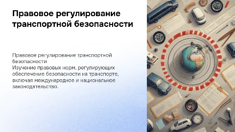 Особенности правового регулирования в области транспортной безопасности