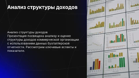 Анализ структуры доходов коммерческой организации