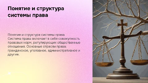 Понятие системы права, отрасли права