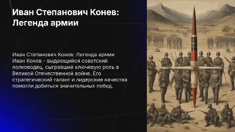 Иван Степанович Конев презентация