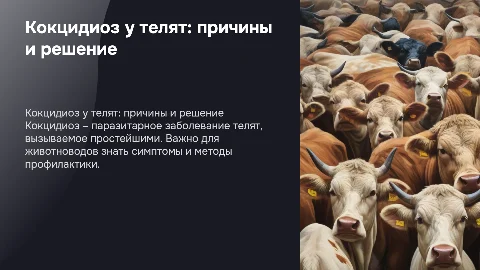 Кокцидиоз телят