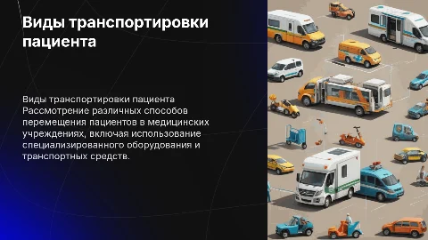 Виды транспортировки пациента