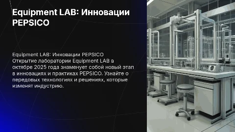Equipment LAB – Инновации и Практики PEPSICO (открытие Окт’25)