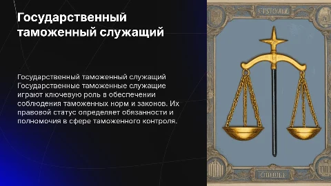 Государственный таможенный служащий: правовой статус и функции