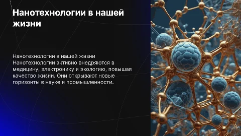 Нанотехнологии в нашей жизни