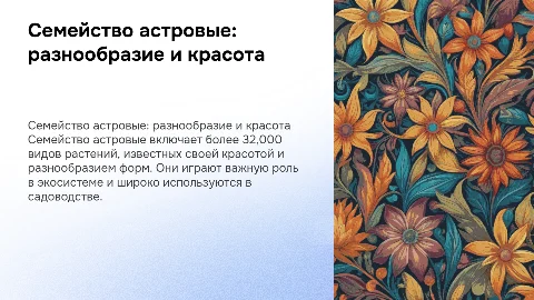 Семейство астровые (сложноцветные)