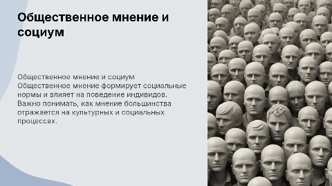 Общественное мнение и социум