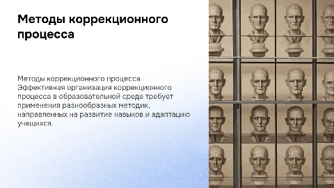 Методы организации коррекционного процесса в образовании
