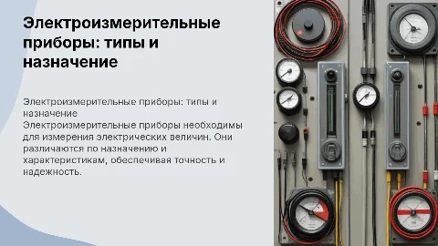 Назначение и типы электроизмерительных приборов