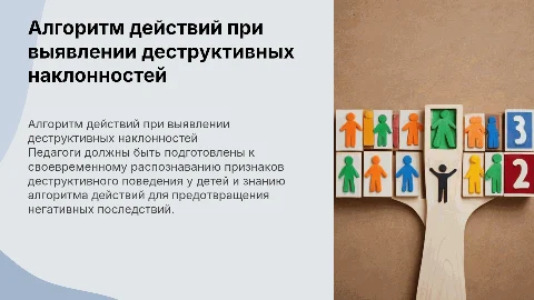 Алгоритм работы с детьми, принадлежащими к деструктивным течениям