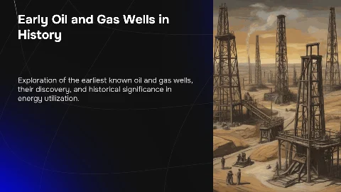 Презентация: История нефтяных и газовых скважин: от древности до