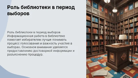 Информационно-разъяснительная работа в библиотеке на выборах