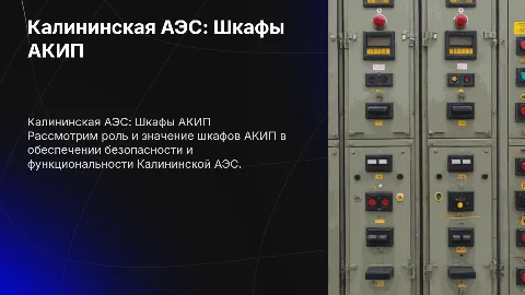 Калининская АЭС_Шкафы АКИП