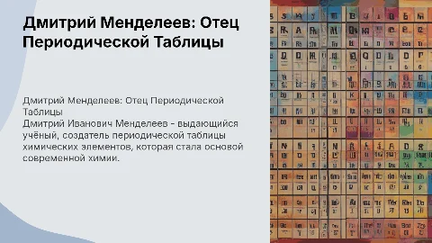 Дмитрий Иванович менделеев