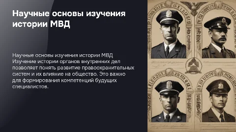 Научные основы изучения истории органов внутренних дел
