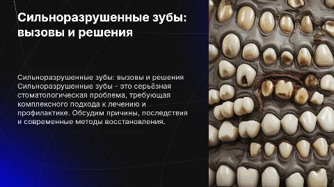 Сильноразрушенные зубы