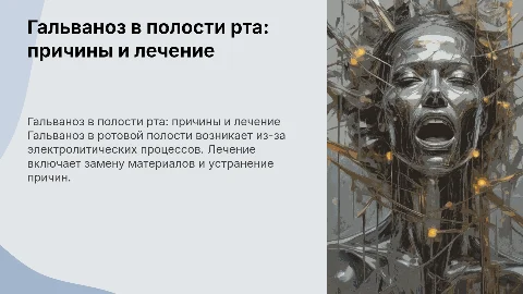 Гальваноз в полости рта: причины и способы лечения