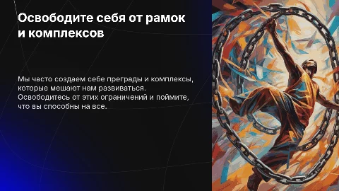 Презентация: Освободите себя от рамок и комплексов: презентация