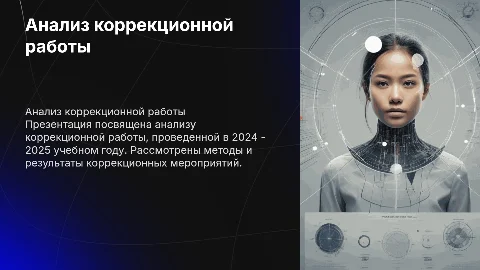 Анализ коррекционной работы за 2024 - 2025 учебный год