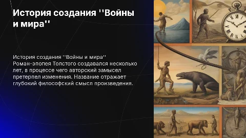 История создания романа-эпопеи "Война и мир"